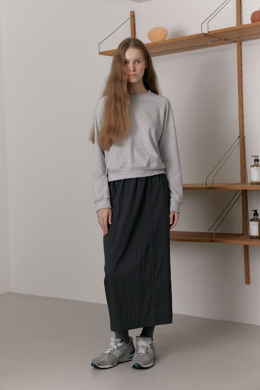 [2차] Nylon Banding Skirt (Charcoal)