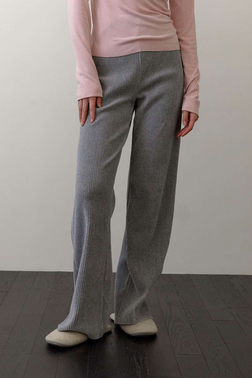 [3차] Big corduroy banding pants (Melange grey)
