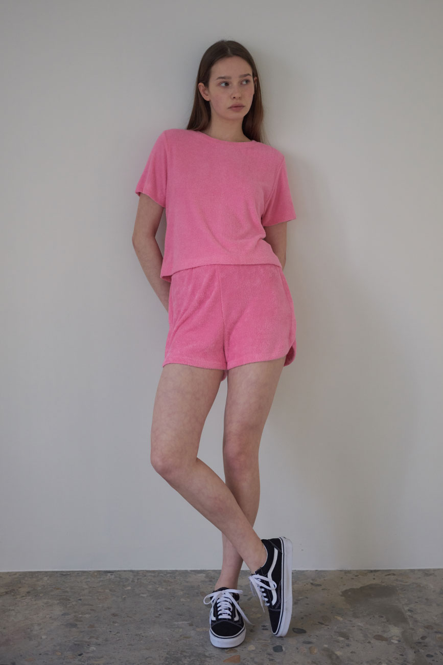 Terry Banding Shorts (Pink)