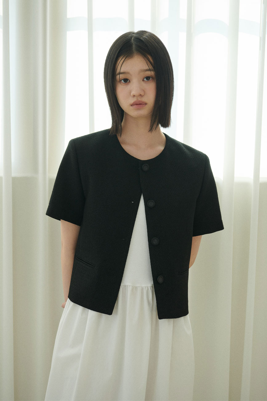 [RE] Summer Tweed Jacket (Black)