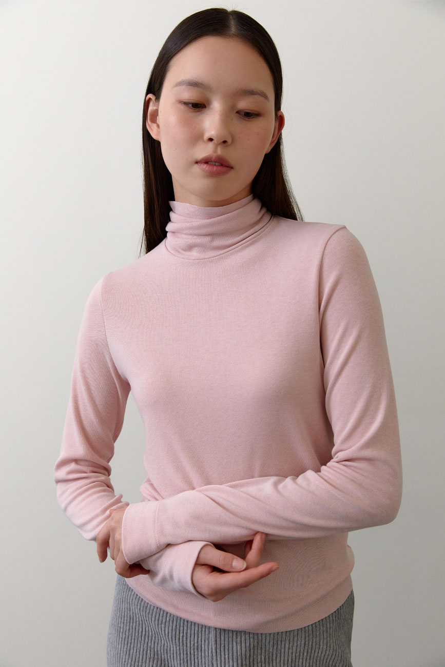 [7차] Classic Turtle neck T-shirts (Light pink)