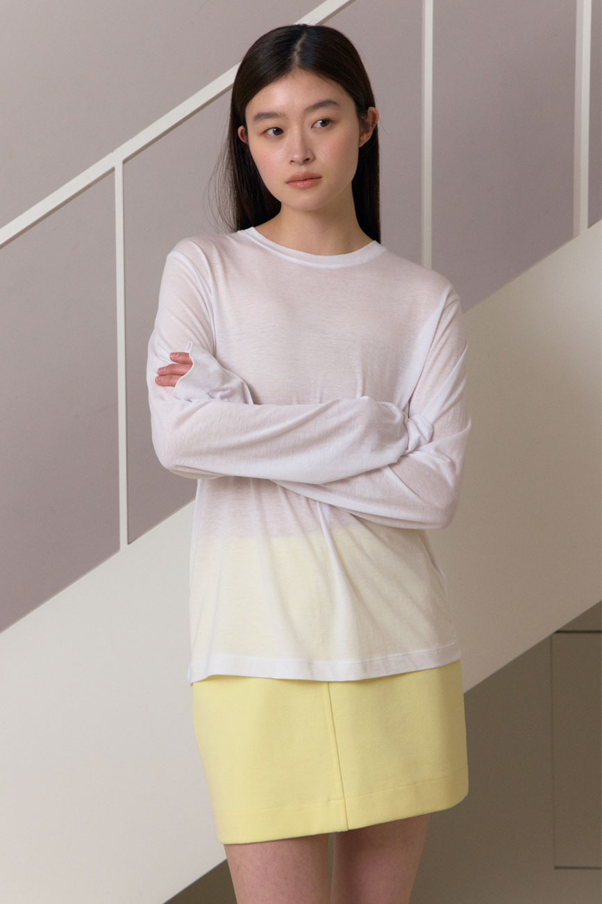 [5/24 예약배송] Tencel long sleeve t-shirts (White)